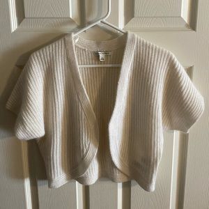 Banana Republic ivory shrug sweater, size large